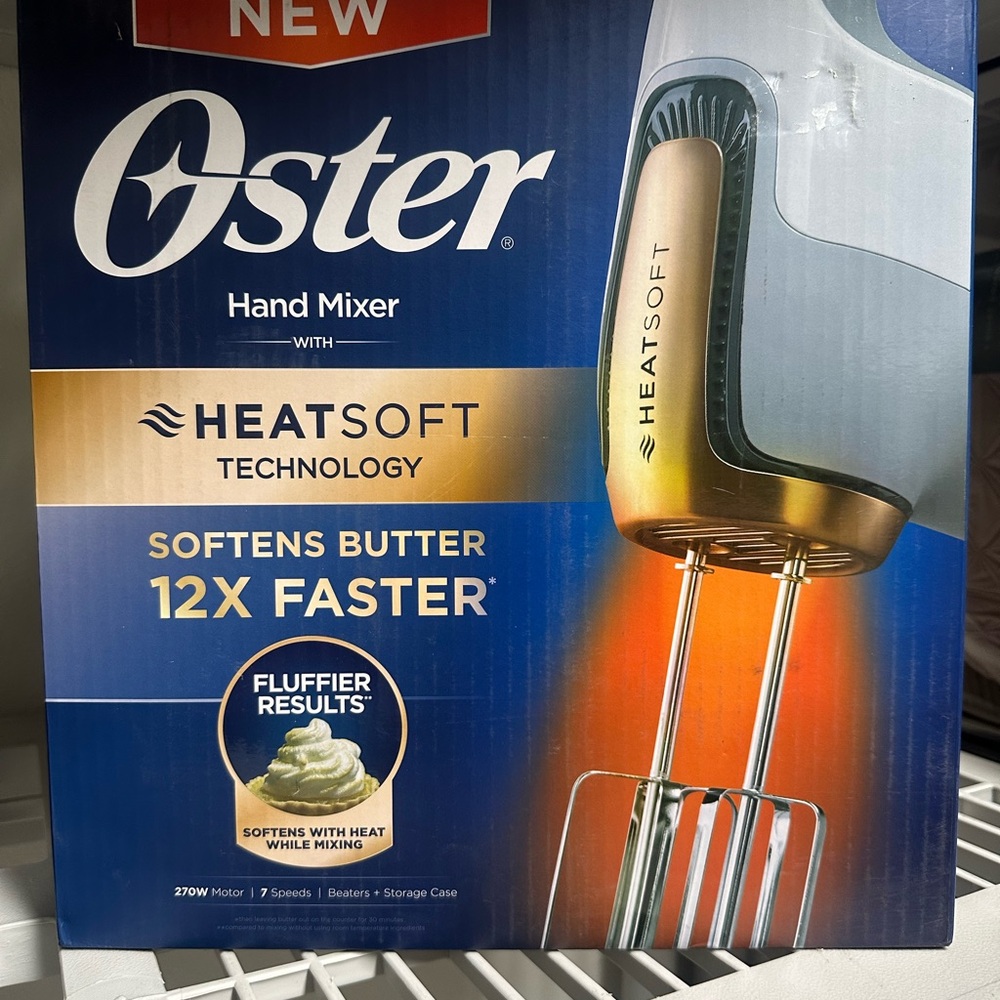 🎄🎁Oster HeatSoft Hand Mixer -NWT